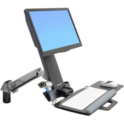 Ergotron StyleView Multi Component Mount for Notebook, Mouse, Keyboard, Monitor, Scanner - Polished Aluminum - Height Adjustable - 1 Display(s) Supported - 24" Screen Support - 29 lb (13154.18 g) Load Capacity - 75 x 75, 100 x 100 - VESA Mount Compatible w Sit-Stand Combo Arm (polishe d aluminum) - Alumin