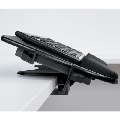 Fellowes - Plateau clavier/souris Tilt n Slide - hauteur de 3,4 po (87,38 mm) x largeur de 11,5 po (292,10 mm) x profondeur de 29,3 po (742,95 mm) - Noir - 1 GESTION DU CLAVIER TILT'NSLIDE 