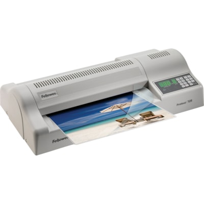 Fellowes Proteus(tm) 125 Laminator - 12.50" (317.50 mm) Lamination Width - 10 mil (0.25 mm) Lamination Thickness - 23" (584.20 mm) Height x 12" (304.80 mm) Width x 6" (152.40 mm) Depth  