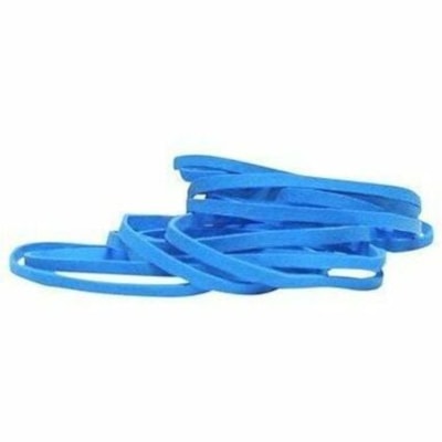 VLB Antimicrobial Latex Free Elastic Bands - Size: #19 - 3.50" (88.90 mm) Length x 60 mil (1.52 mm) Width - Latex-free, Antimicrobial, Elastic, Reusable, Stretchable, Durable - Synthetic Rubber - Cyan Blue - 359 / Box ANTI-MICROBIAL LATEX-FREE 1/4LB BOX  BLUE COLOUR
