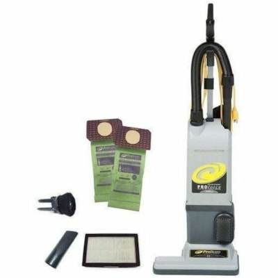 ProTeam ProForce 1500XP Upright Vacuum Cleaner - 924 W Motor - 3.08 L - Brush, Brushroll - 15" (381 mm) Cleaning Width - Carpet, Hard Floor - HEPA - 718.1 gal/min (2718417.27 mL/min) - 67 dB(A) Noise Level  