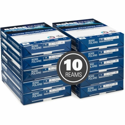 Polaris - Papier Ã usages multiples haut de gamme Polaris , CertifiÃ FSC, rame - 97 Luminosité - format lettre - 8 1/2 po (215,90 mm) x 11 po (279,40 mm) - 20 lb (9071,85 g) Poids de Base - Lisse - Sans bourrage, Double face, Technologie ColorLok, Séchage rapide - Blanc - 5000 / Carton 8 5X11 BRILLANCE DE 97 20LB BOISE POLARIS  CERTIFIÉ FSC