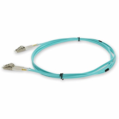 AddOn 3m LC to LC Aqua OM3 Duplex OFNR (Riser-Rated) Fiber Patch Cable - 9.8 ft (3 m) Fiber Optic Network Cable for Network Device - First End: 2 x LC Network - Male - Second End: 2 x LC Network - Male - Patch Cable - LSZH, OFNR, Riser, Plenum - Aqua - 1.0  CABL 