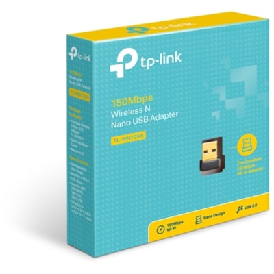 TP-Link TL-WN725N IEEE 802.11n Wi-Fi Adapter for Desktop Computer, Notebook - USB 2.0 - 150 Mbit/s - 2.40 GHz ISM - External OWRLS 