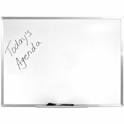 Quartet - Tableau effaçable à sec ECONOMY - largeur de 36 po (914,40 mm) x hauteur de 24 po (609,60 mm) - Surface Mélamine - Frame Aluminium - Non-magnétique CADRE D ALUMINIUM  AUGET ECONOMIQUE