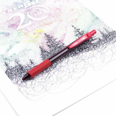 EnerGel-X Retractable Gel Roller, (1.0mm) Metal Tip, Red Ink - Pentel EnerGel X Retractable Liquid Gel Rollerball Pen, Everyday Writing, Office Supplies, School Supplies, 1.0mm Bold Point, Red Ink 1.0MM BOLD  RED INK REFILLABLE