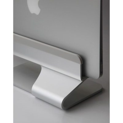 Rain Design mTower Vertical Laptop Stand - Silver - mTower gives your notebook the illusion of floating for a clean and sleek desktop setup when using an external monitor as the single display while taking up only about a third of your notebooks footprint.  STND 