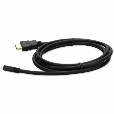 AddOn 3ft HDMI 1.4 Male to Micro-HDMI 1.4 Male Black Cable For Resolution Up to 4096x2160 (DCI 4K) - 3 ft (0.91 m) HDMI A/V Cable for Audio/Video Device, TV, Cellular Phone - First End: 1 x HDMI Digital Audio/Video - Male - Second End: 1 x Micro HDMI Type D Digital Audio/Video - Male - Black  CABL 