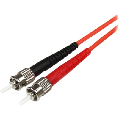 StarTech.com 1m Fiber Optic Cable - Multimode Duplex 50/125 - LSZH Fiber Jumper Cord - LC/ST - Connect fiber network devices for high-speed transfers with LSZH rated cable - LC/ST Fiber Optic Cable - 1 m LC to ST Fiber Patch Cable - 1 meter LC-ST Fiber Cable - Multimode Duplex 50/125 - LSZH - LC/ST  CCABL 