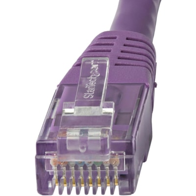 StarTech.com 50ft CAT6 Ethernet Cable - Purple Molded Gigabit - 100W PoE UTP 650MHz - Category 6 Patch Cord UL Certified Wiring/TIA - 50ft Purple CAT6 Ethernet cable delivers Multi Gigabit 1/2.5/5Gbps & 10Gbps up to 160ft - 650MHz - Fluke tested to ANSI/TIA-568-2.D Category 6 - 24 AWG stranded 100%  e delivers Multi Gigabit 1/2.5 /5Gbps & 10Gbps up t