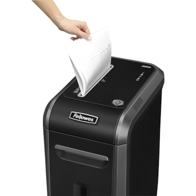 Fellowes Microshred 99Ms Micro-Cut Shredder - Non-continuous Shredder - Micro Cut - 14 Per Pass - for shredding Staples, Credit Card, Paper - 0.1" (1.98 mm) x 0.6" (14.29 mm) Shred Size - P-5 - 2.20 in/s (55.88 mm/s) - 9" (228.60 mm) Throat - 20 Minute Run Time - 40 Minute Cool Down Time - 9 gal (34 o-Cut Shredder 