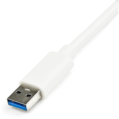 StarTech.com USB 3.0 to Gigabit Ethernet Adapter NIC w/ USB Port - White - Add a Gigabit Ethernet port and a USB 3.0 pass-through port to your laptop through a single USB 3.0 port - USB 3.0 to Gigabit Ethernet Adapter with USB Port (White) - 10/100/1000 Mbps USB 3.0 LAN Adapter - External USB Networ d a USB 3.0 pass-through port to your laptop throu