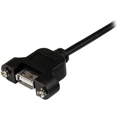 StarTech.com 3 ft Panel Mount USB Cable A to A - F/M - Add an external panel mount USB connection to a PC or faceplate - USB Female to Male Cable - Panel Mount USB Cable - Panel Mount USB Port - USB Panel Mount Adapter - Panel Mount USB Extension - 3 ft Panel Mount USB Cable A to A - F/M - 3 ft, 91   