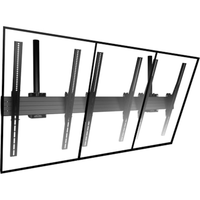 Chief FUSION LCM3X1UP Ceiling Mount for Digital Signage Display - Black - Height Adjustable - 40" to 55" Screen Support - 375 lb (170097.14 g) Load Capacity - 200 x 100, 200 x 200, 300 x 200, 300 x 300, 400 x 300, 400 x 400, 500 x 300, 600 x 200, 600 x 300, 600 x 400, 700 x 400, ... - VESA Mount Com ling Mounted 3 X 1 Portrait Me nu Board