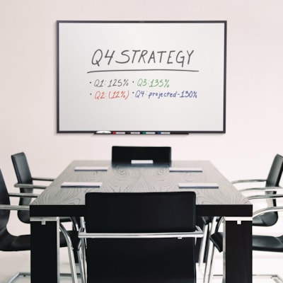 Quartet - Dry Erase Board Premium DuraMax - largeur de 96 po (2438,40 mm) x hauteur de 48 po (1219,20 mm) - Surface Blanc Porcelaine - Frame Noir Aluminium - Rectangle - Horizontale/Verticale - Magnétique - 1 / chaque PORCELAIN CLASSIC PREMIUM BLACK FRAME