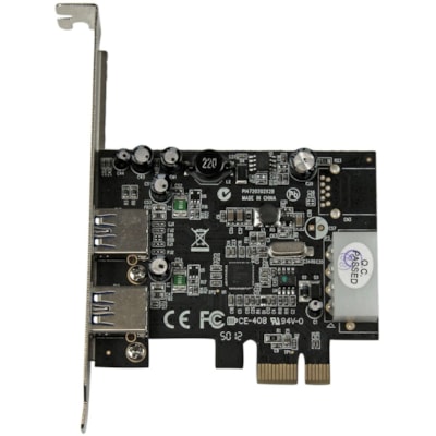 StarTech.com 2 Port PCI Express (PCIe) SuperSpeed USB 3.0 Card Adapter with UASP - 5Gbps - LP4 Power - Add 2 SuperSpeed USB 3.0 ports to your PCI Express-enabled PC - 2 Port PCI Express (PCIe) SuperSpeed USB 3.0 Card Adapter with UASP - LP4 Power - Dual Port USB 3.0 PCIe Controller - Dual Profile PC  BOPT 