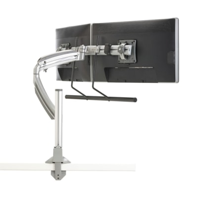 Chief KONTOUR K1C22HS Desk Mount for Flat Panel Display - Silver - Height Adjustable - 10" to 24" Screen Support - 18 lb (8164.66 g) Load Capacity - 75 x 75, 100 x 100 - VESA Mount Compatible - Aluminum mic Column Mount  Dual Monitor  Array. Typical Scre