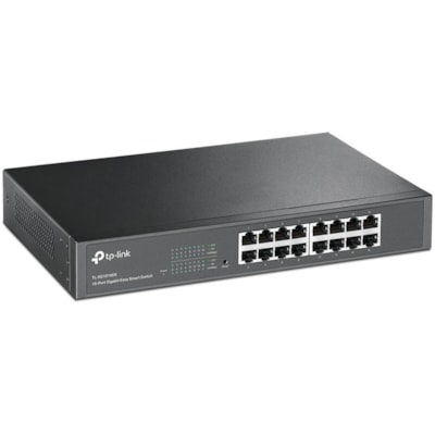 TP-Link 16-Port Gigabit Easy Smart Switch - 16 Ports - Manageable - Gigabit Ethernet - 10/100/1000Base-T - 2 Layer Supported - 10.22 W Power Consumption - Twisted Pair - 1U - Desktop, Rack-mountable  PERP 