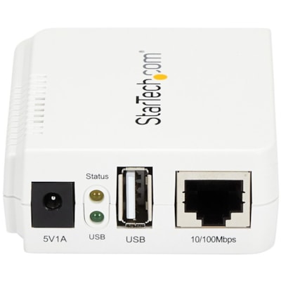StarTech.com 1 Port USB Wireless N Network Print Server with 10/100 Mbps Ethernet Port - 802.11 b/g/n - Share a standard USB printer with multiple users simultaneously over a wireless network - 1 Port USB Wireless N Network Print Server with 10/100 Mbps Ethernet Port - 802.11 b/g/n - Wireless USB 2.  