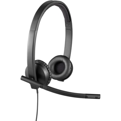 Logitech USB Headset Stereo H570e - Stereo - USB - Wired - 31.50 Hz to 20 kHz - Over-the-head - Binaural - Supra-aural - Noise Cancelling, Electret Microphone - Black STEREO 