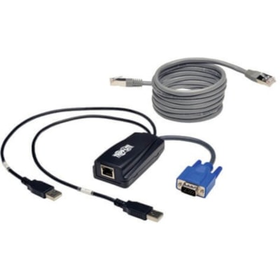 Tripp Lite series B078-101-USB2 USB Server Interface Unit with Virtual Media Support - 1 Computer(s) - 100 ft (30480 mm) Range - 1 x Network (RJ-45) x USB x VGA  ace Unit (SIU) with Virtual Me dia up to 12Mbps