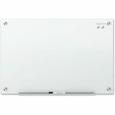Quartet - Tableau effaçable à sec Infinity - largeur de 36 po (914,40 mm) x hauteur de 24 po (609,60 mm) - Surface Blanc En verre trempé - Frame Blanc - Horizontale/Verticale - Magnétique - 1 chaque BLANC INFINITY QUARTET 