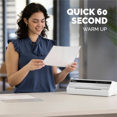 Fellowes Saturn3i 95 Laminator & Pouch Starter Kit - Pouch - 9.50" (241.30 mm) Lamination Width - 5 mil (0.13 mm) Lamination Thickness - 4.13" (104.90 mm) Height x 17.19" (436.63 mm) Width x 5.50" (139.70 mm) Depth 12"/MIN THRU SPED.60SEC WARMUP HOT & COLD. POUCH STARTER KIT
