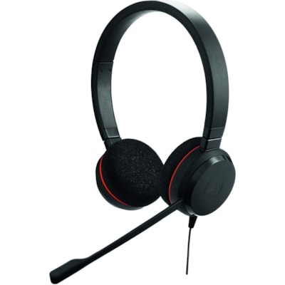 Jabra Evolve 20 Microsoft Lync Stereo - Stereo - USB - Wired - Over-the-head - Binaural - Supra-aural - Noise Cancelling Microphone - Noise Canceling - Black  