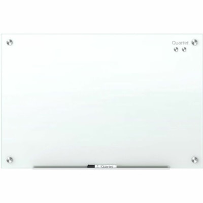 Quartet - Tableau effaçable à sec Infinity - largeur de 96 po (2438,40 mm) x hauteur de 48 po (1219,20 mm) - Surface Blanc En verre trempé - Horizontale/Verticale - Magnétique BLANC 