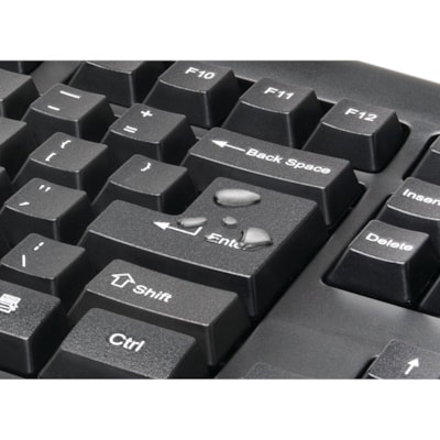 Kensington Pro Fit Wireless Keyboard - Black - Wireless Connectivity - RF - USB Interface - QWERTY Layout - Computer - Membrane Keyswitch - Black  