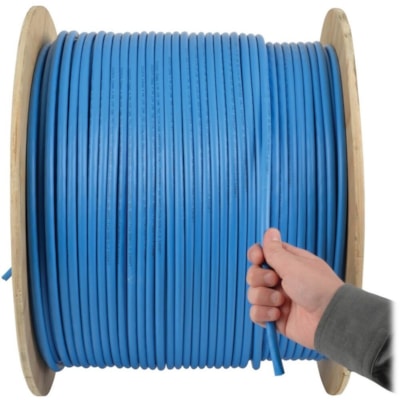 Tripp Lite series 1000ft Bulk Cat5e Blue - 1000 ft (304.80 m) Category 5e Network Cable for Network Device - First End: Bare Wire - Second End: Bare Wire - 1 Gbit/s - Patch Cable - 24 AWG - Blue z Stranded-Core (UTP) PVC Bulk  Ethernet Cable - Bl