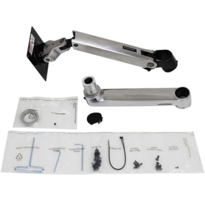 Ergotron Mounting Arm for Flat Panel Display, Notebook - Silver - Height Adjustable - 2 Display(s) Supported - 32" Screen Support - 25 lb (11339.81 g) Load Capacity - 75 x 75, 100 x 100 - VESA Mount Compatible  COLLAR KIT  POLISHED ALUMINUM 