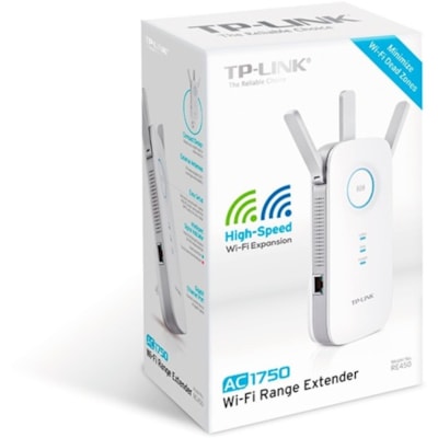 TP-Link RE450 IEEE 802.11ac 1.71 Gbit/s Wireless Range Extender - 2.40 GHz, 5 GHz - 3 x External Antenna(s) - External - 1 x Network (RJ-45) - Ethernet, Fast Ethernet, Gigabit Ethernet - 9 W - Wall Mountable  