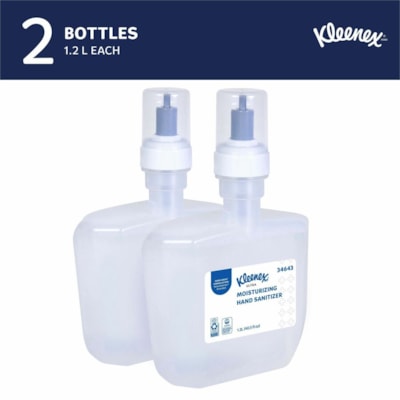 Kleenex® Ultra Hand Sanitizer Foam - 1.20 L - Bacteria Remover - Hand, Skin - Moisturizing - Clear - Dye-free, Quick Drying, Non-sticky, Fragrance-free - 2 / Carton ELECTRONIC CASSETTE  2/CTN 
