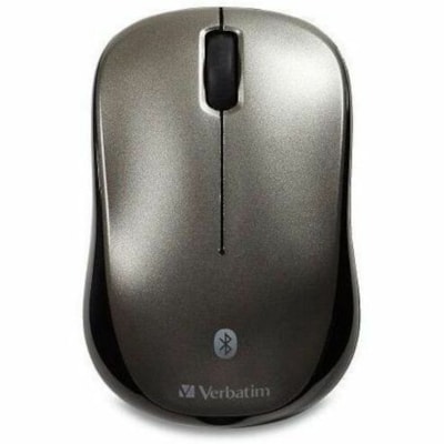 Verbatim Bluetooth Wireless Tablet Multi-Trac Blue LED Mouse - Graphite - Blue LED/Optical - Wireless - Bluetooth - 1600 dpi - Scroll Wheel - 3 Button(s) - Symmetrical - 1 Each OPTICAL MULTI-TRAC BLUE LED
