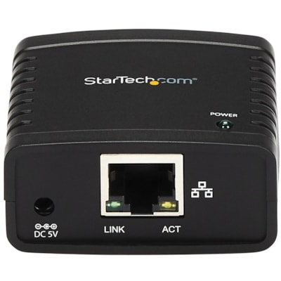 StarTech.com 10/100Mbps Ethernet to USB 2.0 Network LPR Print Server - USB Print Server with 10Base-T/100Base-TX Auto-sensing - Share a standard USB printer with multiple users over an Ethernet network - 10/100Mbps Ethernet to USB 2.0 network LPR print server - USB 10/100 Mbps print server / network  