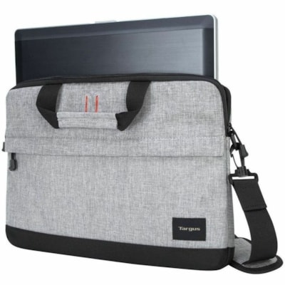 Targus Strata TSS63204US Carrying Case (Sleeve) for 15.6" Notebook - Pewter - Damage Resistant Interior - Polyester Body - Shoulder Strap, Handle - 14" (355.60 mm) Height x 2" (50.80 mm) Width SLIPCASE 