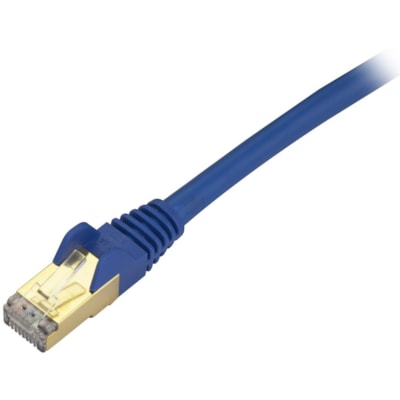 StarTech.com 35ft CAT6a Ethernet Cable - 10 Gigabit Category 6a Shielded Snagless 100W PoE Patch Cord - 10GbE Blue UL Certified Wiring/TIA - CAT6a Ethernet Cable delivers 10 Gigabit connection free of noise & EMI/RFI interference - Tested to comply w/ ANSI/TIA-568-D Category 6 requirements - 26 AWG  10 Gigabit connection free of noise & EMI/RFI inte