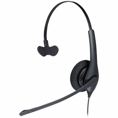 Jabra - Casque BIZ 1500 - Mono - Déconnexion rapide - Filaire - 300 Ohm - 20 Hz à 4,50 kHz - Sur tête - Monaural - Supra-aural - 3,1 pi (0,95 m) Câble - Antibruit - Noir Canceling microphone - Headset  - Wired - On-Ear -