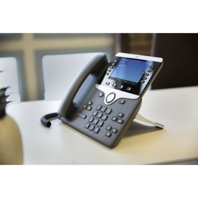 Cisco 8841 IP Phone - Corded - Wall Mountable, Desktop - Charcoal Gray - 5 x Total Line - VoIP - Unified Communications Manager, Unified Communications Manager Express, User Connect License - 2 x Network (RJ-45) - PoE Ports  