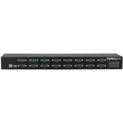 StarTech.com USB to Serial Hub - 16 Port - COM Port Retention - Rack Mount and Daisy Chainable - USB to RS232 Hub - Convert a USB port into 16 RS232 serial ports in an industrial rack-mountable chassis, and daisy chain multiple hubs for a scalable solution - 16-Port USB-to-Serial Adapter Hub - USB t 32 serial ports in an industri al rack-mountable ch