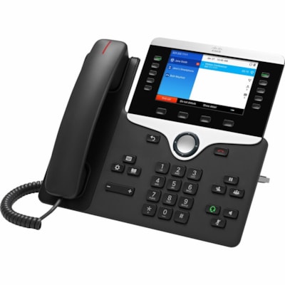 Cisco 8851 IP Phone - Corded/Cordless - Corded - Bluetooth - Desktop, Wall Mountable - Charcoal - 5 x Total Line - VoIP - User Connect License, Unified Communications Manager - 2 x Network (RJ-45) - PoE Ports PLATFORM P 