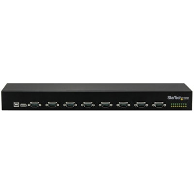 StarTech.com USB to Serial Hub - 8 Port - COM Port Retention - Rack Mount and Daisy Chainable - FTDI USB to RS232 Hub - Convert a USB port into 8 RS232 serial ports in an industrial rack-mountable chassis, and daisy chain multiple hubs for a scalable solution - 8-Port USB-to-Serial Adapter Hub - USB  BOPT 