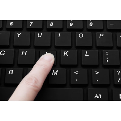 Adesso - Clavier AKB-235UB - Antimicrobial Waterproof Desktop - Câble Connectivité - USB Interface - 104 Touche(s) - Anglais (USA) - QWERTY Disposition - Ordinateur, MAC - Pavé tactile - PC, Windows, Mac OS - Membrane Pavé Numérique - Noir  avancÃ© silicone desktop clav ier - protÃ¨ge contr