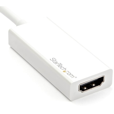 StarTech.com USB-C to HDMI Adapter - White - 4K 60Hz - Thunderbolt 3 Compatible - USB-C Adapter - USB Type C to HDMI Dongle Converter - Connect your USB Type-C laptop to an Ultra HD 60Hz display or projector - USB-C to HDMI adapter - USB Type C to video converter - White USB Type-C adapter matches w  ADAP 