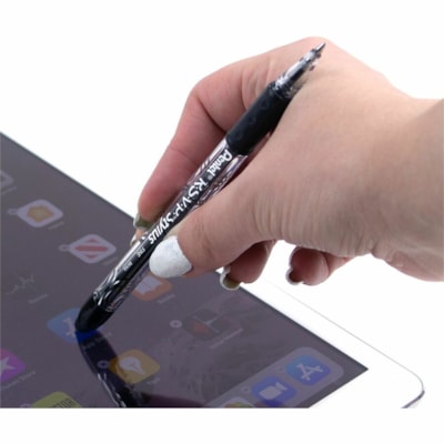 R.S.V.P. Stylus Ballpoint Pen, (0.7mm), Black Ink - Pentel R.S.V.P. Stylus Ballpoint Pen, Everyday Writing, Touch Screen Back Nib, Long Lasting 1,400m Writing Distance, 0.7mm Medium Point, Black Ink 0.7MM  DURABLE METAL TIP 
