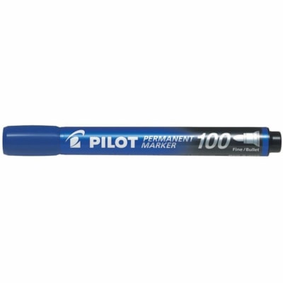 Pilot - Marqueur permanent SCA-100 - 1 mm (0,04 po) Ogive Pointe de marqueur - Ink Bleu - Encre à base d'alcool - 12 / boîte PTE CONIQUE FINE 1.0MM 