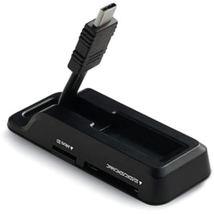 Verbatim USB-C Pocket Card Reader - microSD, microSDHC, microSDXC, SD, SDHC, SDXC, MultiMediaCard (MMC) - USB Type C - External1 Each SUPPORTS SD-MICROSD FORMAT PLUG & PLAY FUNCTIONALITY