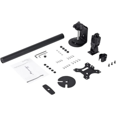 StarTech.com Single Monitor Desk Mount, Adjustable Monitor VESA Mount 34" (17.6lb/8kg) Display, Ergonomic Pole Mount Arm, C-Clamp/Grommet - VESA 75x75/100x100mm compatible heavy-duty single monitor desk mount for a large 32in (16:9) or 34in (21:9/ultrawide) display up to 8kg - Ergonomic monitor arm   MNT 
