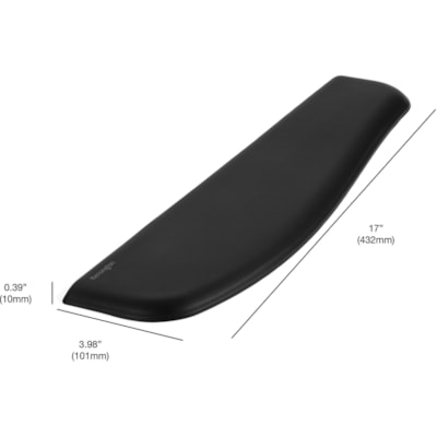 Kensington - ERGOSOFT WR SLIM KBS - Repose-poignet pour clavier - hauteur de 0,39 po (10 mm) x largeur de 17,01 po (432 mm) x profondeur de 3,98 po (101 mm) Dimension - Noir - Gel, Caoutchouc - 1 ERGONOMIST APPROVED ULTRA-SOFT FEEL